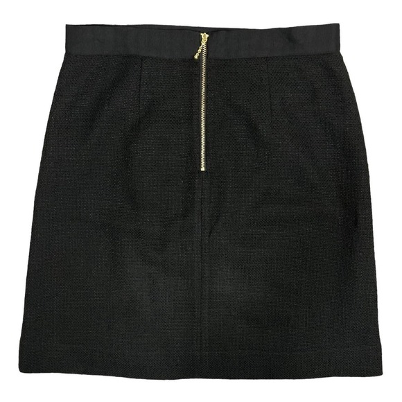 Kate Spade Skirt the Rules Tweed A-Line Skirt Black Sz 6 Business Career Preppy - Picture 7 of 12